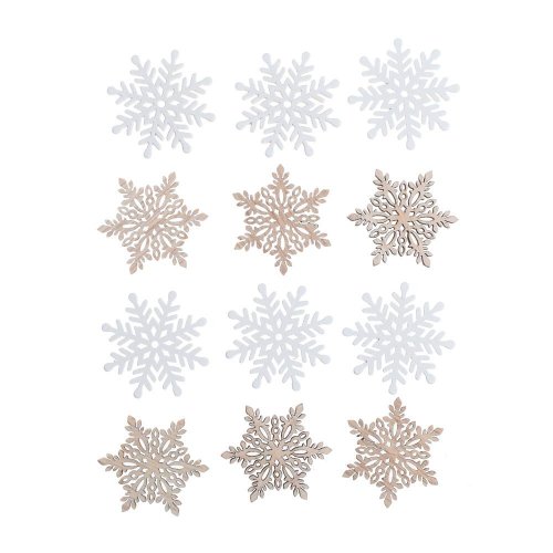 Vločka drevo mix bie/nat 10*1*11cm