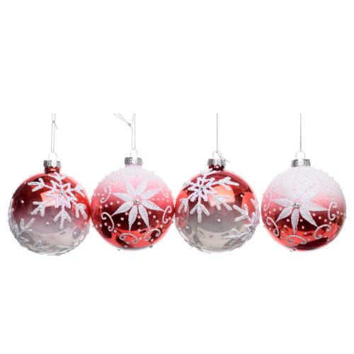 Vian. gule bie/čer vzor sklo mix/2f s/4 8cm