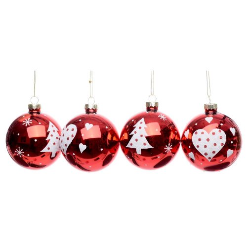 Vian. gule čer/bie vzor sklo mix/2f s/4 8cm