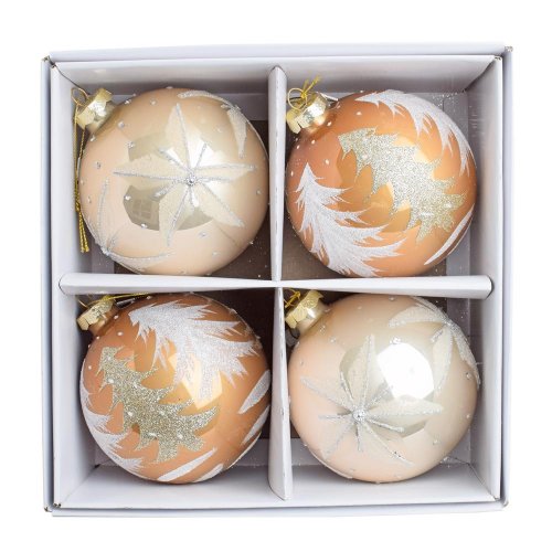 Vian. gule bie/ zla/žlt vzor sklo mix/2f s/4 10cm