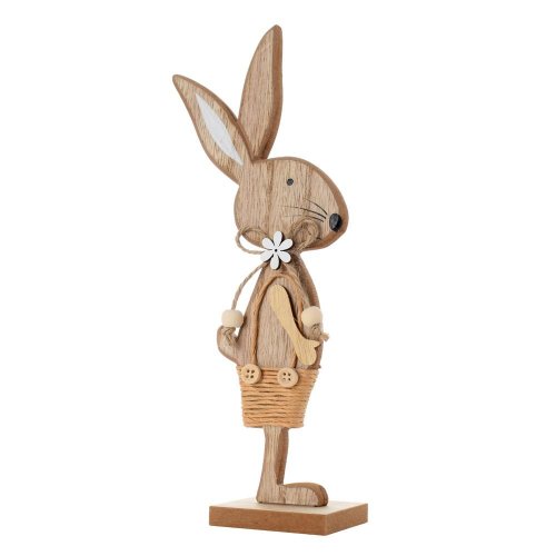 Zajačik stojaci hnedý/nat drevo 12*5*31cm