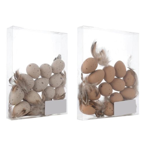 Vajíčka malé s pierami mix/2f 3,5cm s/12