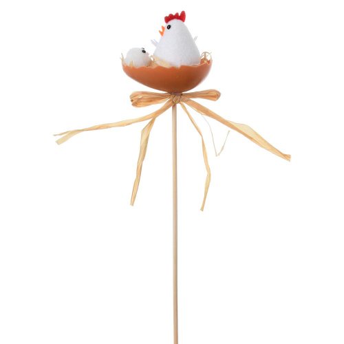 Zápich sliepočka bie s kuriatkom v hned. škrupinke 5cm bal 12ks