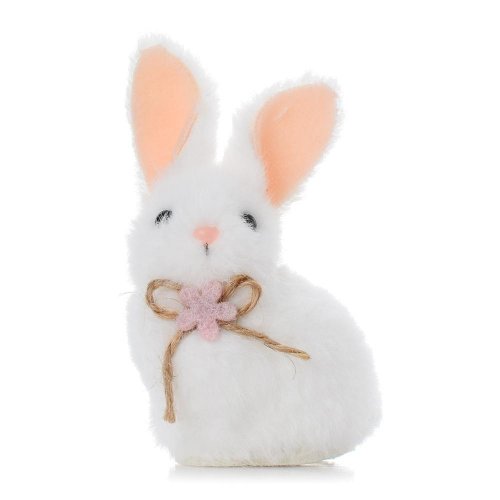 Zajac biely s mašličkou 9cm