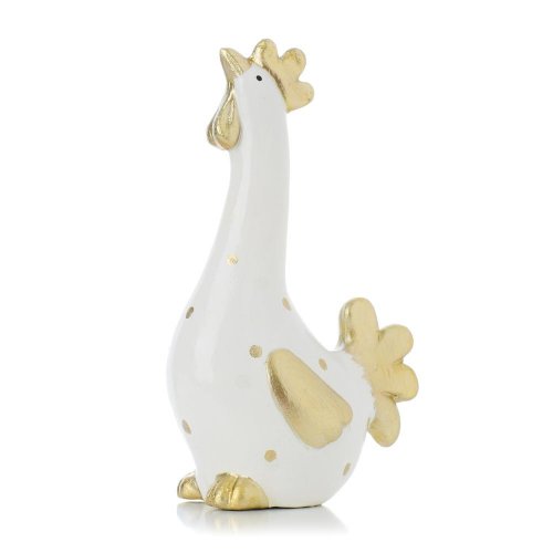 Sliepka bielo-zlatá keramika 5,5*9*14,5cm