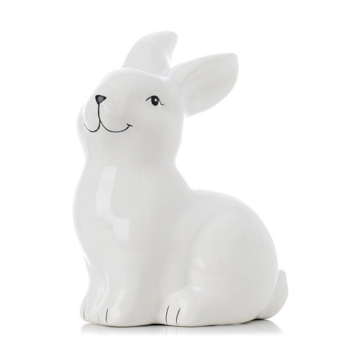 Zajac sediaci biely keramika 11*8*14,5cm
