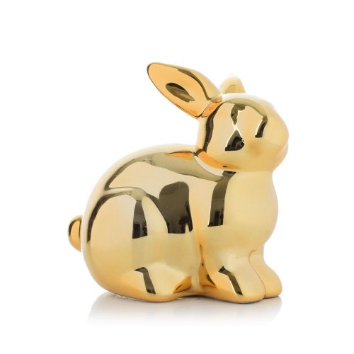 Zajac zlatý keramika 10*7*10cm