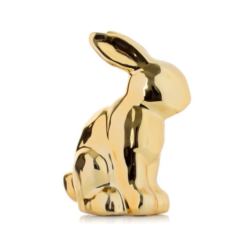 Zajac zlatý keramika 10*7*14cm