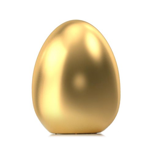 Vajce zlaté keramika 7*7*10cm - Veľkonočné vajíčka