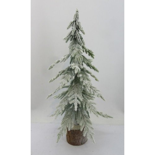 Umelý stromček na pni osnež.41cm - Vianočné dekorácie