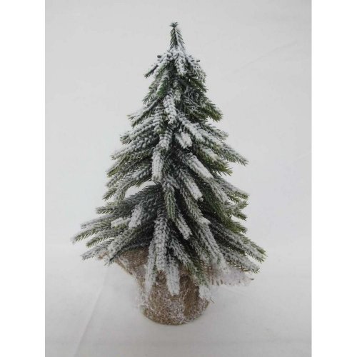 Umelý stromček v jute osnež.27cm - Vianočné dekorácie