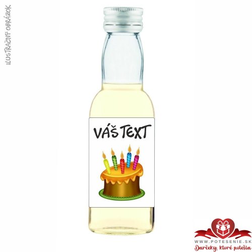 Narodeninová fľaštička s alkoholom, motív 018 - Fľaštičky veľké