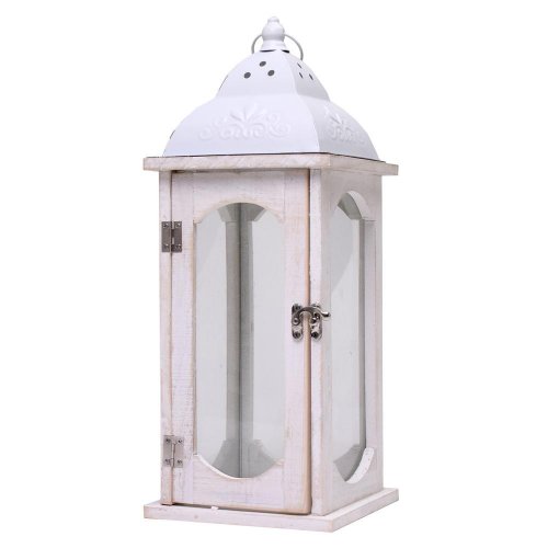 Lampáš drevo/kov 16x16x41cm