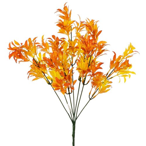 Zápich mini lístky oranžové 42cm