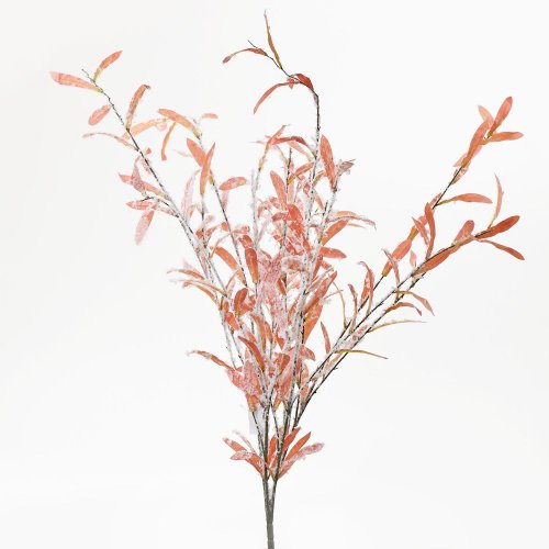 Vetva osnež. listy oranžové 80cm - Umelé kvety
