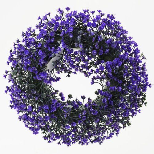 Veniec kvet/plast fialový 26cm - Umelé kvety