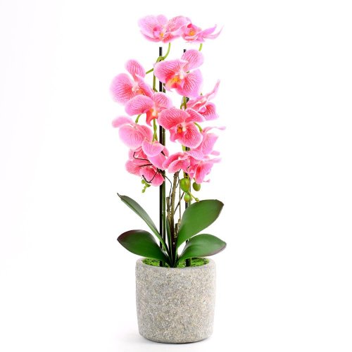 Orchidea v kvetináči 3výh. ruž 65cm - Umelé kvety