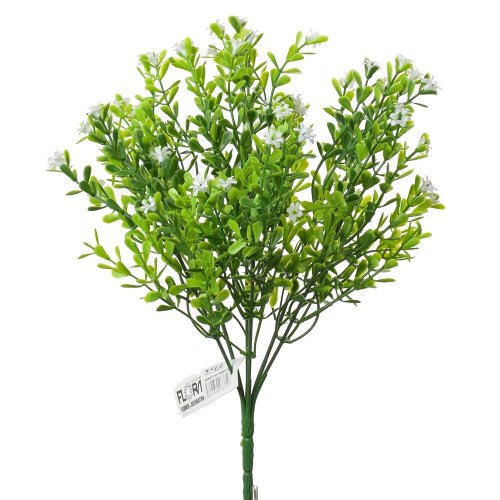 Zápich mini kvietok biely 27cm