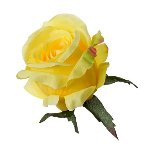 Hlava ruža žltá priem:8cm bal:12ks