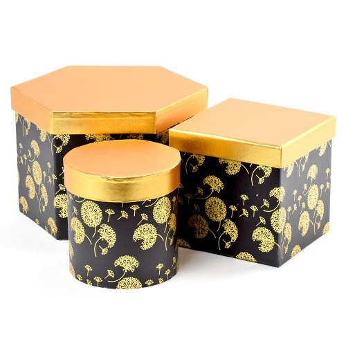 Darčeková krabička zl.čiernas/3 l15x20cm