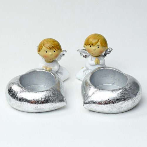 Anjel na čajovú sviečku 11,5x7,5x6,5cm mix 2