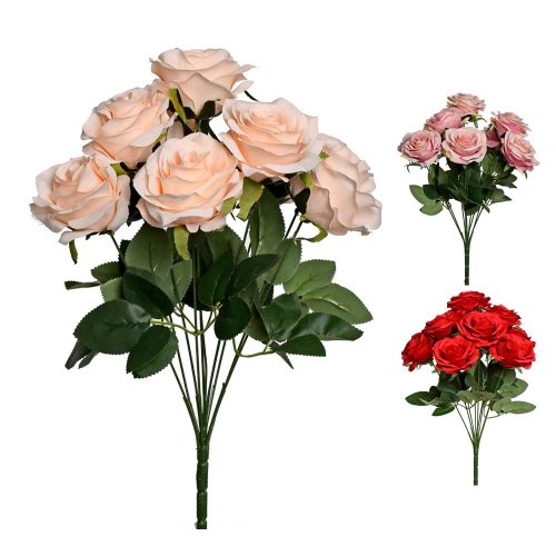 Kytica ruža x10 mix3f 43cm