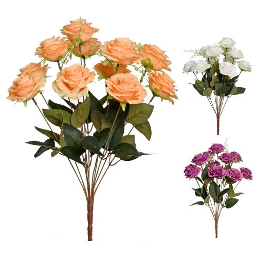 Kytica ruže mix f x11 50cm - Umelé kvety