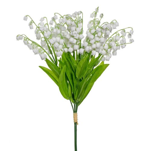 Kytica zvazok konvalinka x6 35cm biela