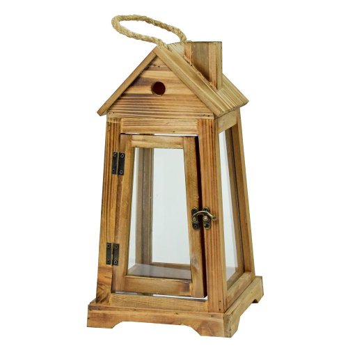 393fl/s lampáš drevo hnedá s 16,5x15,5x36cm