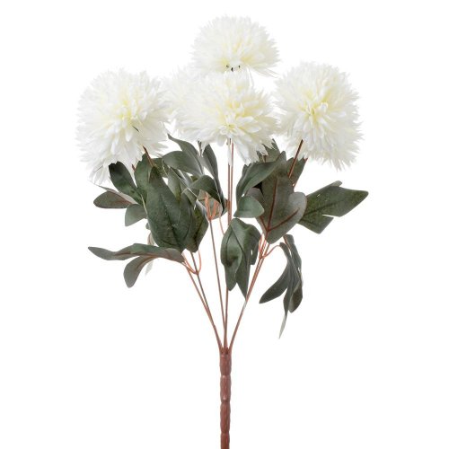 Kytica chryzantéma x7 41cm biela