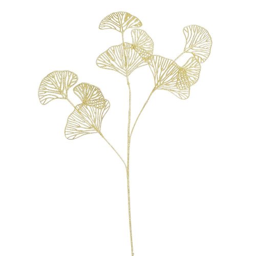 Konárik listy ginko zlaté gliter 68cm