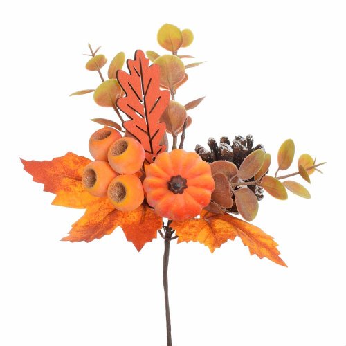 Konárik jeseň tekvica oraž., šiška, bobule 27cm