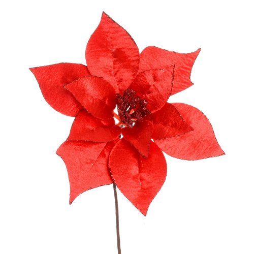 Vian. ruža/ poinsetia červená 20cm - Umelé kvety