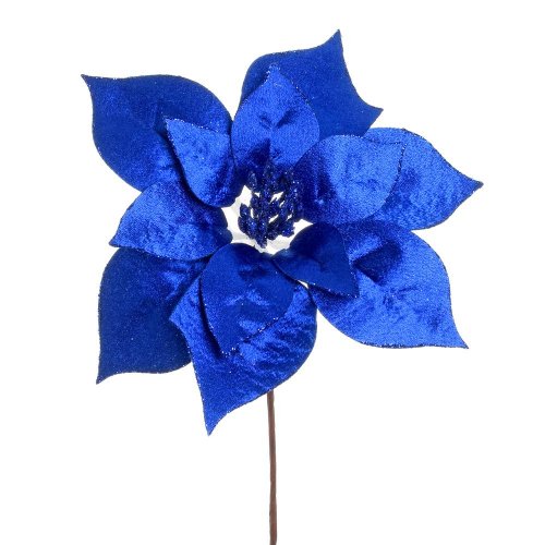 Vian. ruža/ poinsetia modrá 20cm