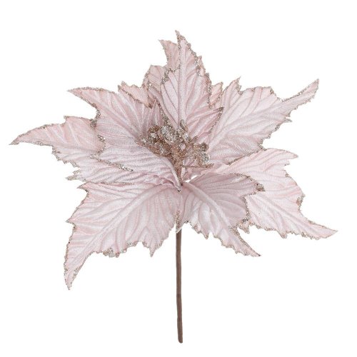 Vian. ruža/poinsetia ružová 29cm