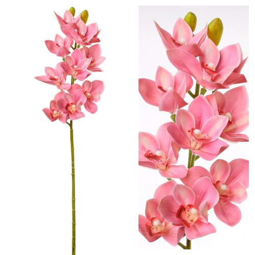 Kusovka orchidea cymbidium salmon 74cm