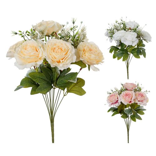 Kytica ruže x11 46cm mix f