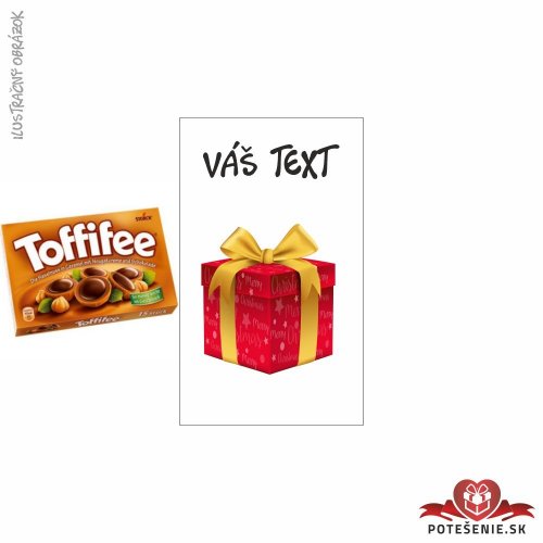 Toffifee červený darček s mašlou - Vianočné Toffifee