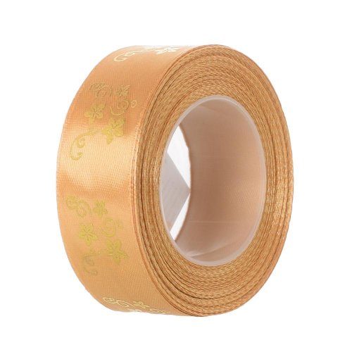 Stuha satén 2,5cmx20y/18,29cm gold