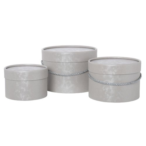 Darčeková krabička+šnúrka sivá s/3 xs,s,m 13x9-18x13cm