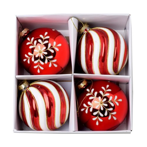 Vian. gule čer/bie vzor sklo mix/2f s/4 10cm