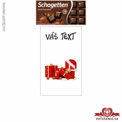Schogetten čokoláda, červené balíčky s čiapkou - Schogetten čokoláda
