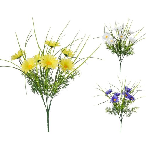 Kytica margaréta tráva x7 43cm mix f - Umelé kvety