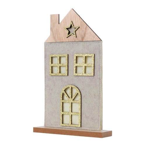 Záves sob s darčekmi siv/nat/str/bie drevo s/2 4*8,5cm - Vianočné dekorácie a ozdoby