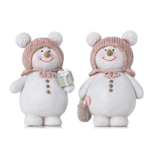 Snehuliak,ruž čiapka,darčeky mix/2 poly 8,5*5,5*13cm