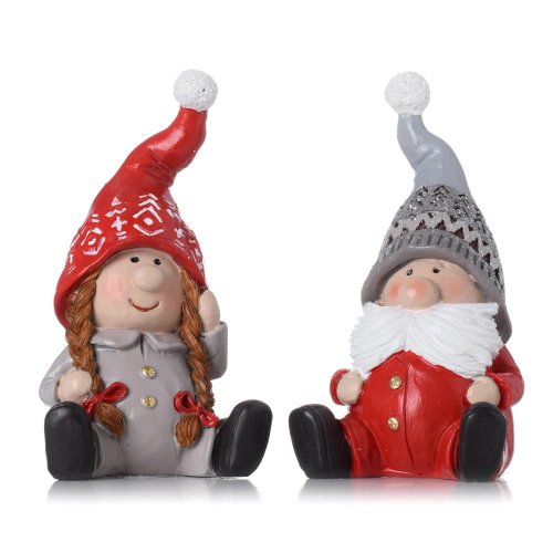 Škriatok siv/čer/bie keramika mix 6x5,5x10,5cm