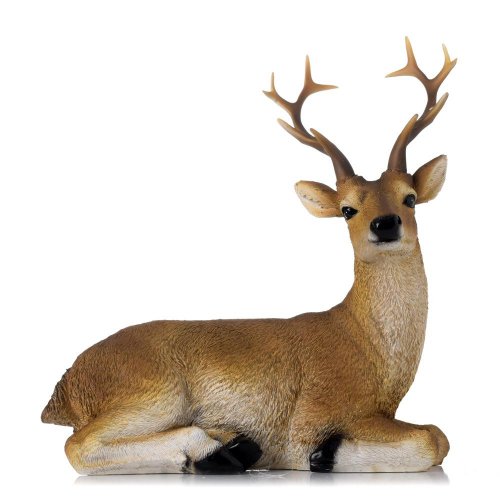 Jeleň ležiaci hnedý poly 18*8,5*16,5cm
