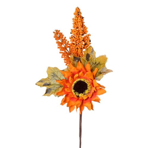 Zápich jeseň slnečnica listy 25cm - Jesenné dekorácie