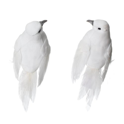 Holubica štipec biela penová mini perie mix/2 s/2 10*5,5*5cm