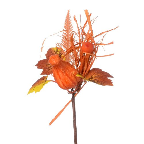 Zápich tekvica, bobuľky, zeleň, or/žl 16cm